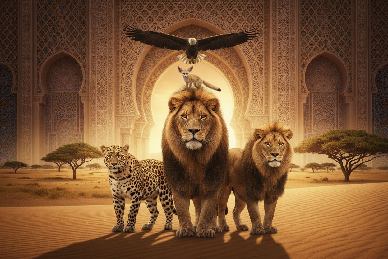 Animaux des équipes africaines unis